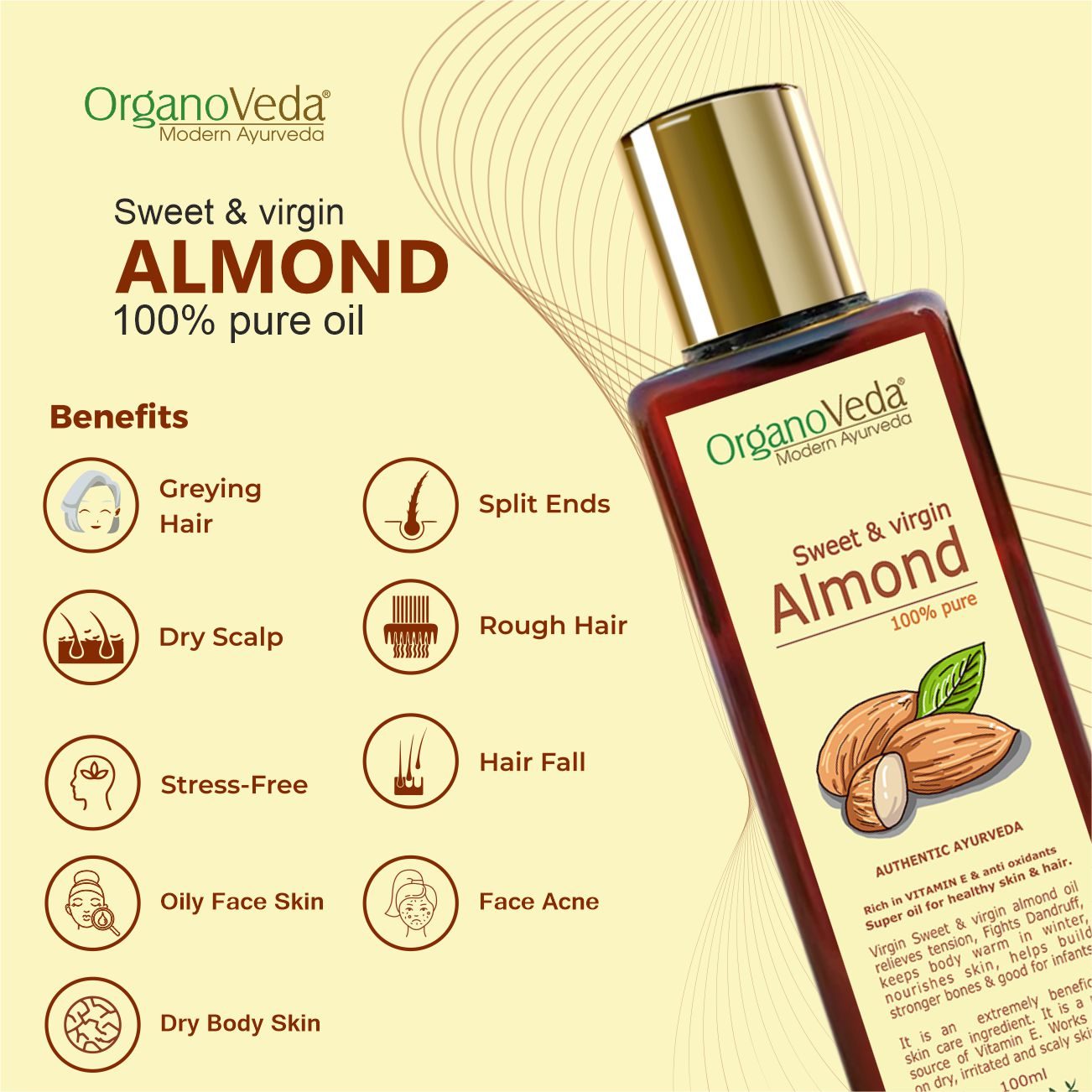 Cold Pressed Sweet Almond Oil for Skin Face Hair, Baby (Badam Oil) – Shudh  Online